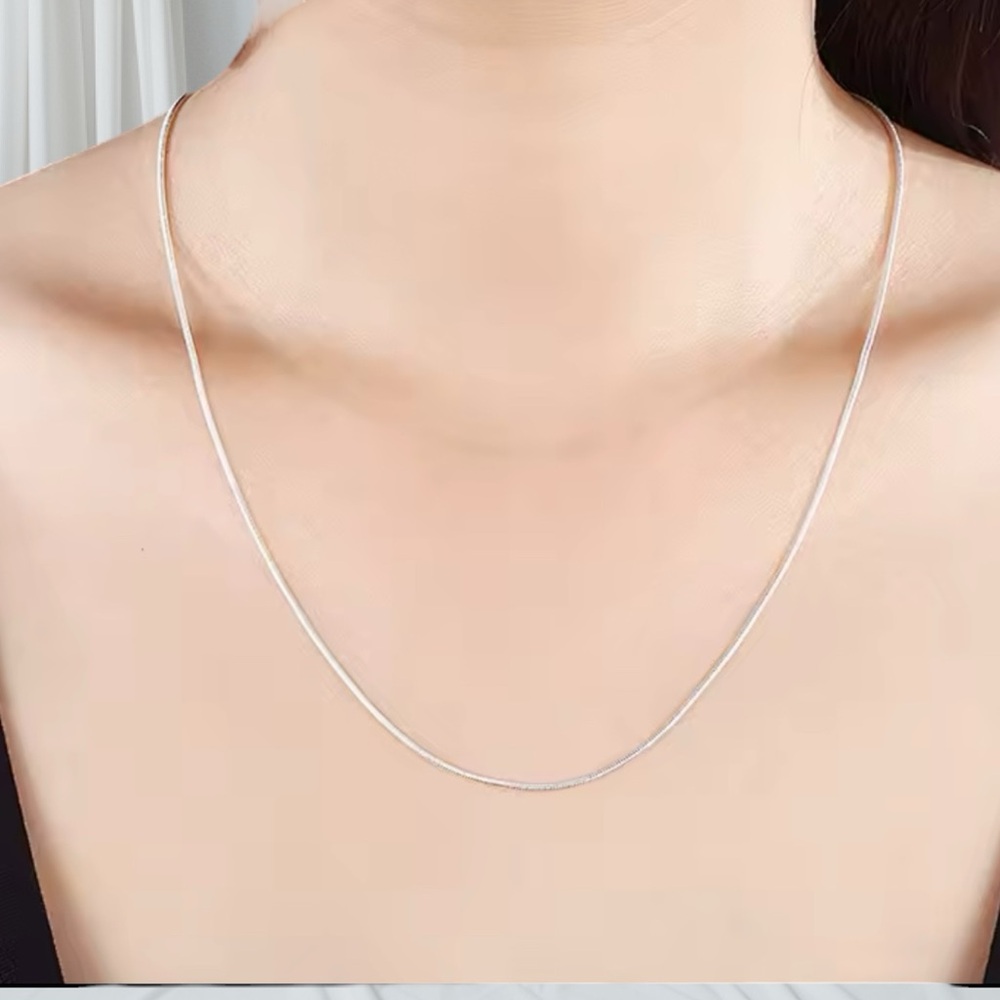 Elegant Silver Necklace stamped .925 with lobster clasp